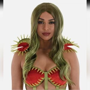 NEW 24" Long Tonal Green wig costume cosplay dress up
